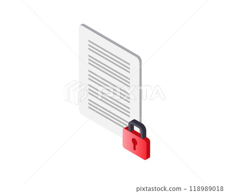 privacy of document as the document being locked or encrypted  118989018