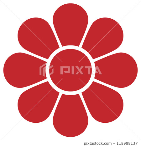 Flower icon red Flower icon red 118989137