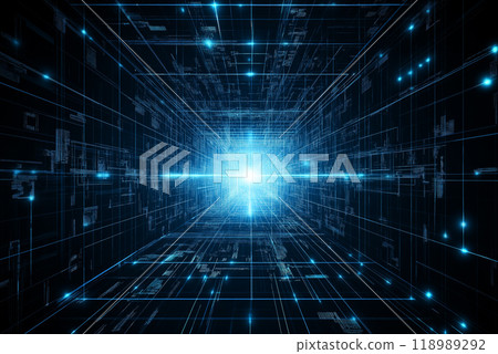 Abstract Blue Light Vector Background Design 118989292