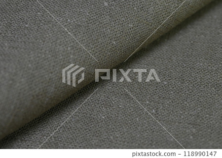 black hemp viscose natural fabric cloth color; sackcloth rough texture of textile fashion 118990147