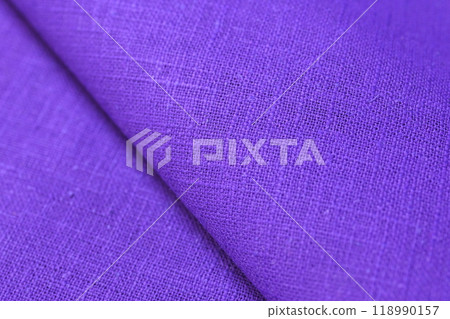 purple hemp viscose natural fabric cloth color, sackcloth rough texture of textile fashion 118990157