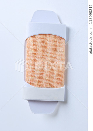 sample orange cantaloupe color shade of colorful fabric textile of clothing industry 118990215