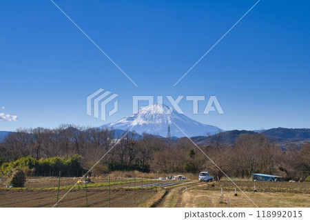 [神奈川縣] 平塚八景/從遠藤原看到的富士山 118992015