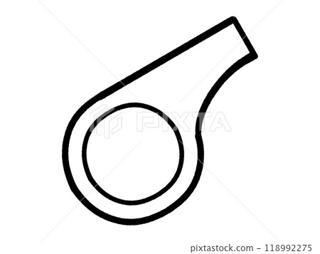 Illustration material of a sports whistle Illustration material of a sports whistle 118992275