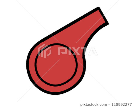 Illustration material of a sports whistle Illustration material of a sports whistle 118992277