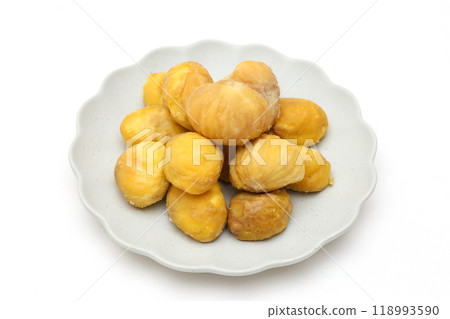 煮栗子（將澀皮剝乾淨的煮栗子） 118993590