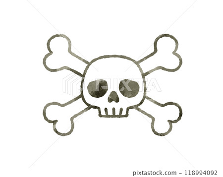 Skull - watercolor 118994092