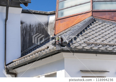 Onigawara (Demon tile) at the Kawara Museum (Omihachiman City, Shiga Prefecture) 118994236