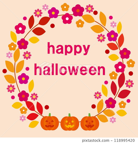 Happy Halloween pumpkin jack-o-lantern autumn 118995420