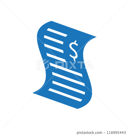 Invoice icon logo design template isolated illustration Invoice icon logo design template isolated illustration 118995443