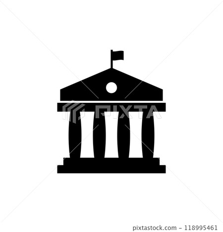Court icon logo design template isolated illustration 118995461