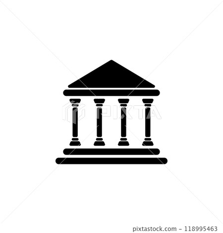 Court icon logo design template isolated illustration 118995463