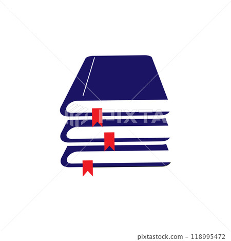 Book icon logo design template isolated illustration 118995472