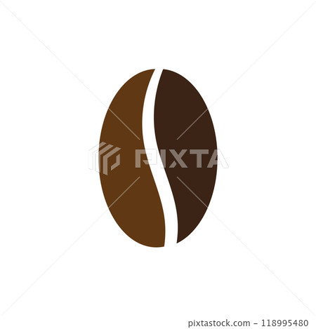 Coffee bean icon logo design template isolated illustration Coffee bean icon logo design template isolated illustration 118995480