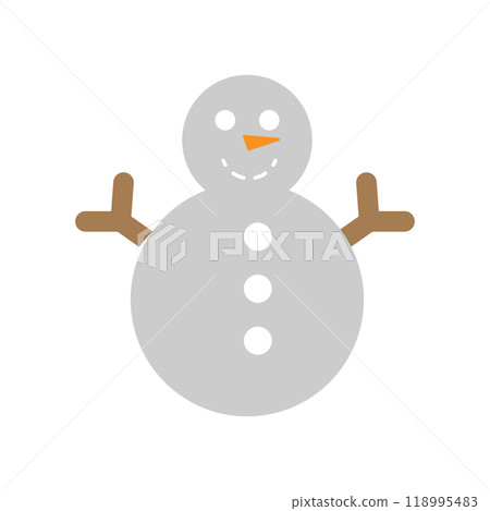 Snowman icon logo design template isolated illustration Snowman icon logo design template isolated illustration 118995483