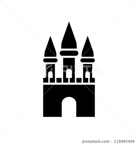Castle icon logo design template isolated illustration 118995494