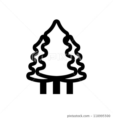 Pine tree icon logo design template isolated illustration 118995500