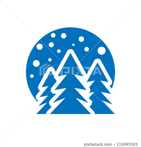 Pine tree icon logo design template isolated illustration Pine tree icon logo design template isolated illustration 118995503