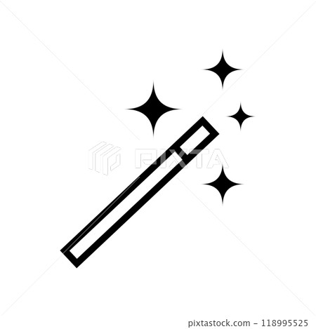 Magic wand icon logo design template isolated illustration 118995525