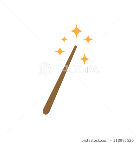 Magic wand icon logo design template isolated illustration Magic wand icon logo design template isolated illustration 118995526