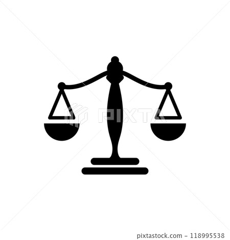 Law scale icon logo design template isolated illustration Law scale icon logo design template isolated illustration 118995538