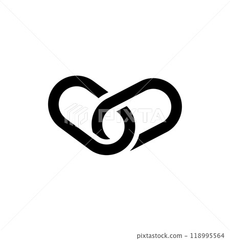 Chain icon logo design template isolated illustration 118995564