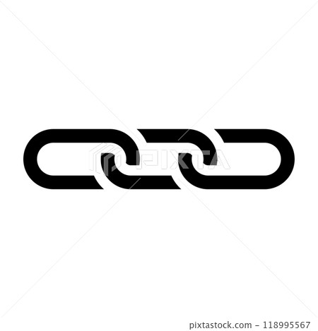 Chain icon logo design template isolated illustration Chain icon logo design template isolated illustration 118995567