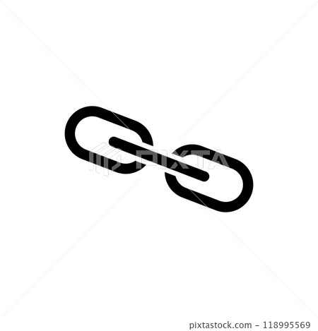 Chain icon logo design template isolated illustration Chain icon logo design template isolated illustration 118995569
