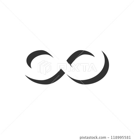 Unlimited symbol icon logo design template isolated illustration Unlimited symbol icon logo design template isolated illustration 118995581