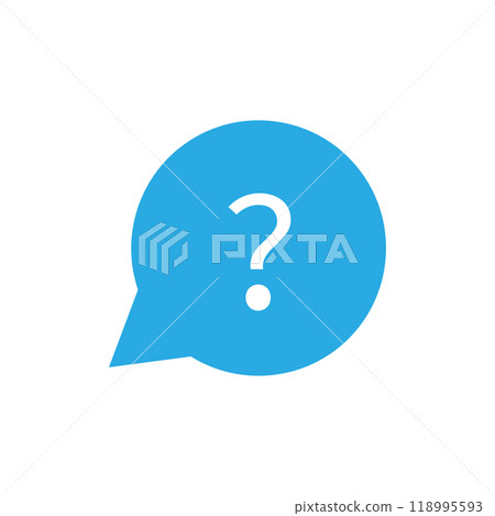 Question symbol icon logo design template isolated illustration 118995593