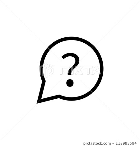 Question symbol icon logo design template isolated illustration 118995594