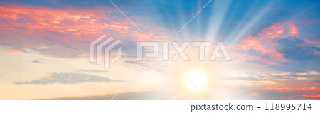 Bright clouds in the evening sky Bright clouds in the evening sky 118995714