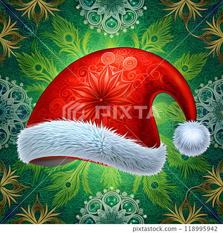 Red Christmas Santa Hat 118995942