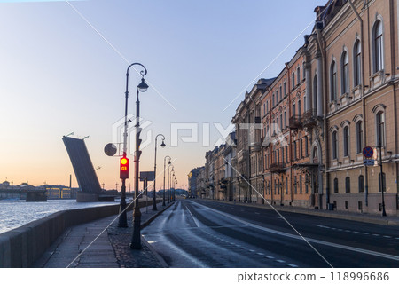 cityscape of the embankment in historical center of Saint Petersburg during the white night cityscape of the embankment in historical center of Saint Petersburg during the white night 118996686