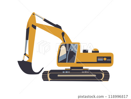 Simple excavator illustration 118996817