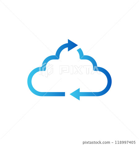 Air condition cloud shape climate line, 118997405