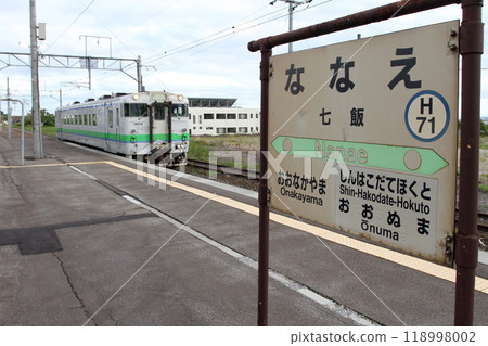 七飯站 JR 七飯站 七飯 H71 函館本線 藤城線 支線站 118998002