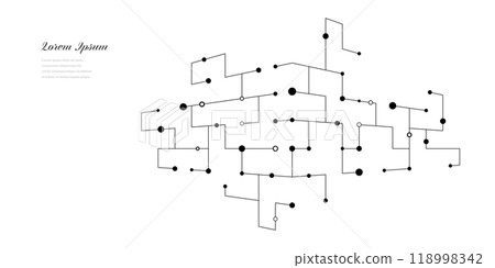 幾何抽象矩形電路科學背景透明 118998342