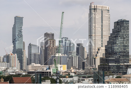 Beautiful view of Skyscrapers Bangkok City at Afternoon. Beautiful view of Skyscrapers Bangkok City at Afternoon. 118998405