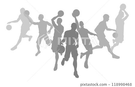 Basketball Silhouette Players Player Silhouettes Basketball Silhouette Players Player Silhouettes 118998468
