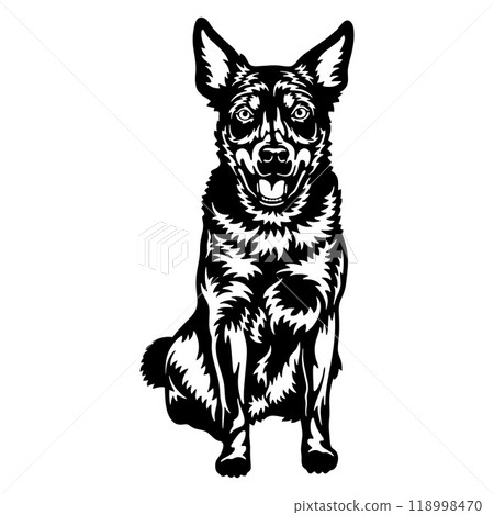 Australian Kelpie Dog Breed - Pet Vector Cut file, Dog Silhouette Stencil - Cricut file 118998470