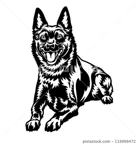Australian Kelpie Dog Breed - Pet Vector Cut file, Dog Silhouette Stencil - Cricut file 118998472