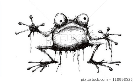 amphibian, cartoon, frog 118998525