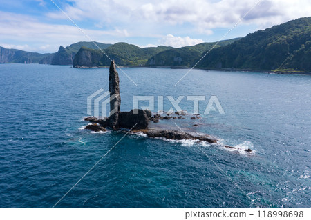 Candle Rock Drone Aerial Photography Yoichi Town, Hokkaido 118998698