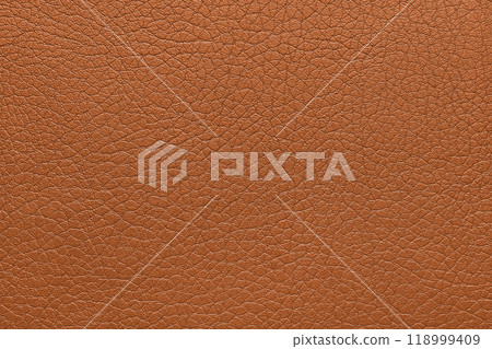 Natural, genuine orange leather texture, structure of glossy leatherette macro background 118999409