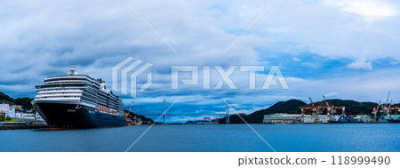 長崎港客船抵達(Westerdam) 從水部之森公園眺望的夜景全景【長崎市】 長崎港客船抵達(Westerdam) 從水部之森公園眺望的夜景全景【長崎市】 118999490