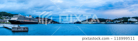 長崎港客船抵達（Westerdam） 從水部之森公園眺望的夜景全景【長崎市】 118999511