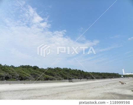 稻毛海岸的藍天白雲 稻毛海岸的藍天白雲 118999598
