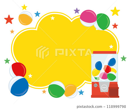 扭蛋框架框架背景（黃色） 118999798