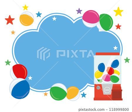 Gachapon frame background (blue) 118999800